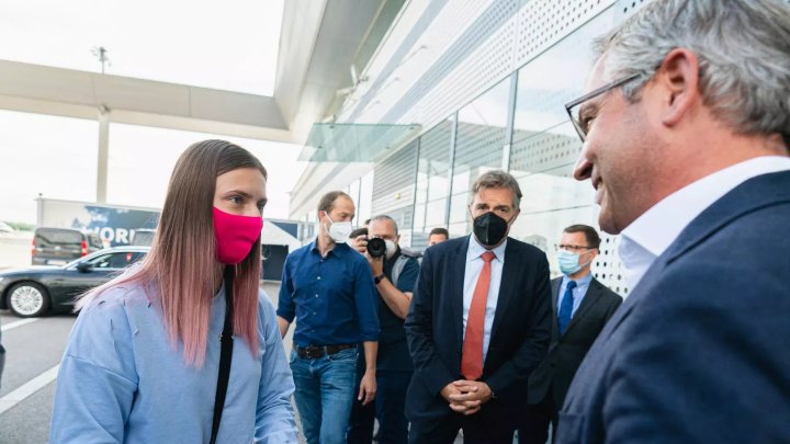 Kryscina Cimanouská v Rakousku