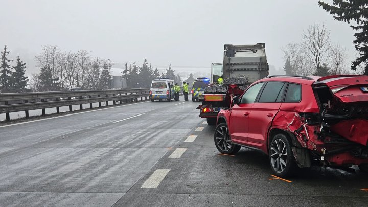 Na D1 u Brna se stala hromadná nehoda. (23.1.2026)